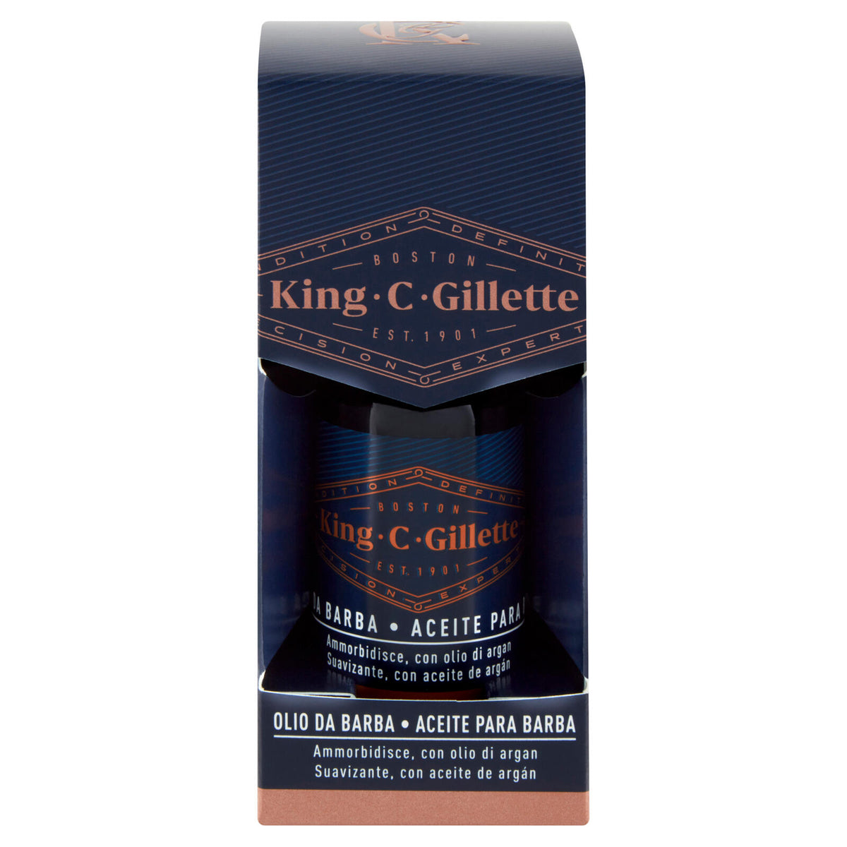 King C. Gillette Olio da Barba - Ammorbidisce ed Idrata con Olii di Argan, Jojoba e Avocado 30 ml (25531475)