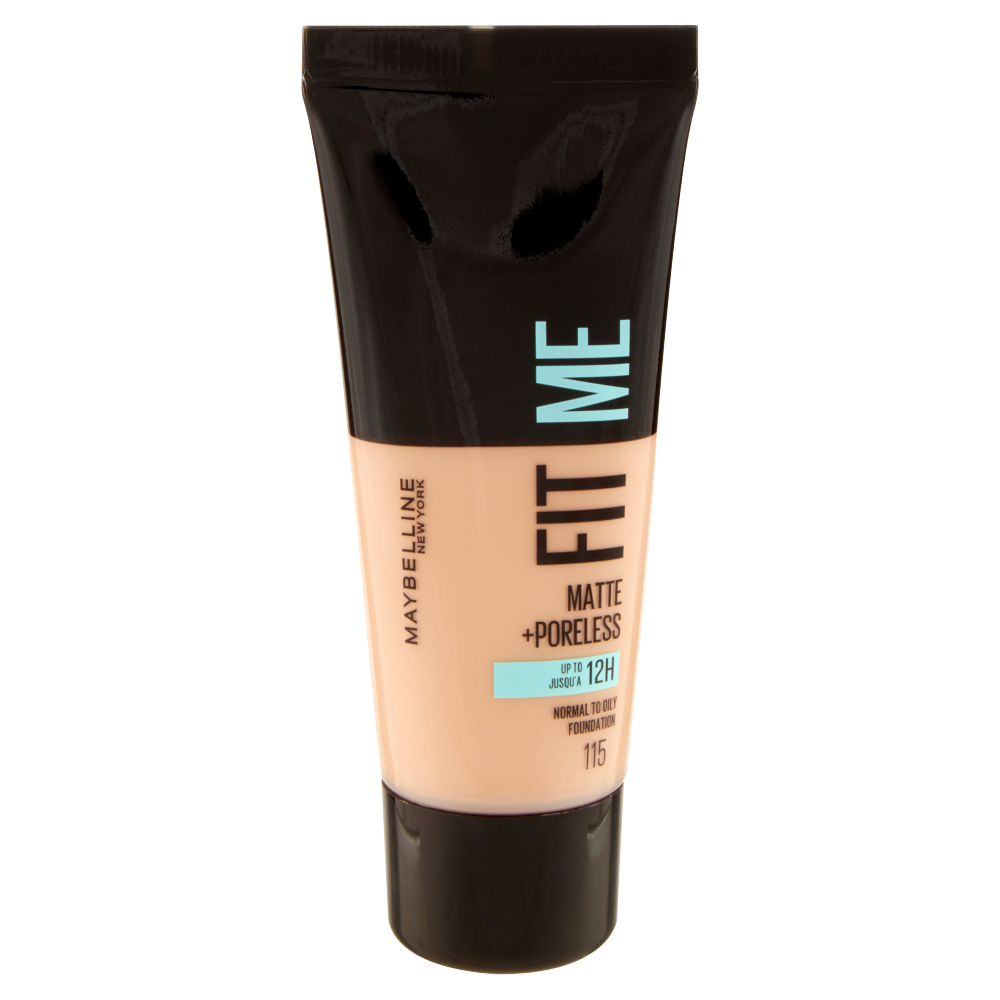 Maybelline New York Fondotinta Fit Me Matte&Poreless, Finish Opacizzante, 115 Ivory 30 ml (25558890)