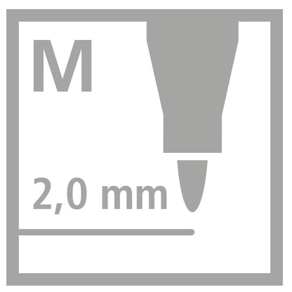 Pennarello - STABILO power - Punta Media - Astuccio da 18 - Colori assortiti (25572395)