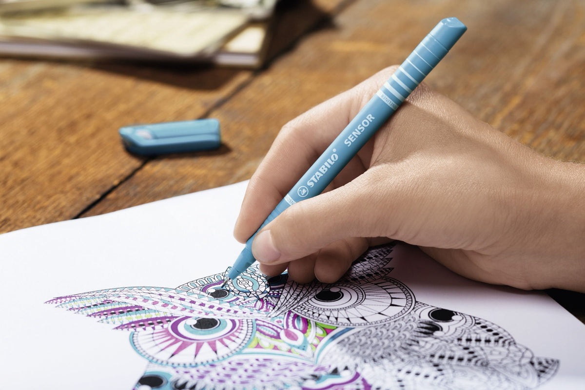 Fineliner con punta ammortizzata - STABILO SENSOR F - Tratto Fine (0,3 mm) - Verde (25529310)