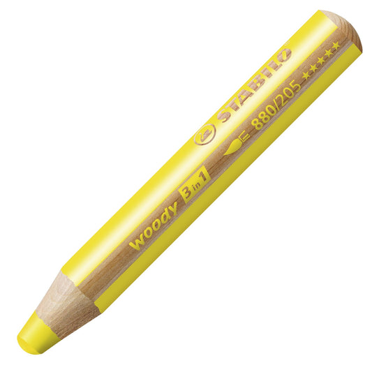 Matita colorata Multi-Funzione - STABILO woody 3 in 1 - Giallo (25541820)