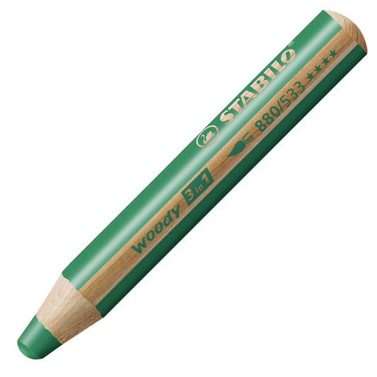 Matita colorata Multi-Funzione - STABILO woody 3 in 1 - Verde (25544724)