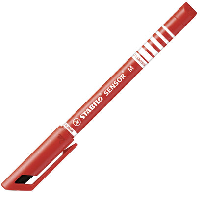 Fineliner con punta ammortizzata - STABILO SENSOR M - Tratto Medio (0,7 mm) - Rosso (25529352)