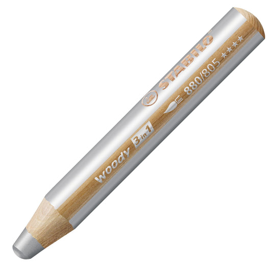 Matita colorata Multi-Funzione - STABILO woody 3 in 1 - Argento (25534824)