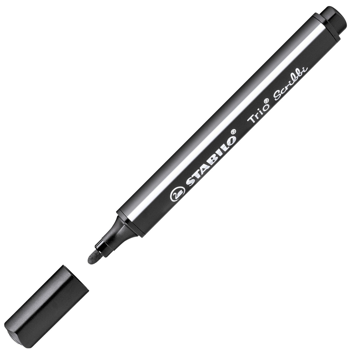Pennarello triangolare con punta ammortizzata - STABILO Trio Scribbi - Nero (25577940)