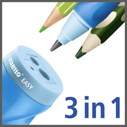 Temperamatite Ergonomico - STABILO EASYtemperino per Mancini - Azzurro (25610219)