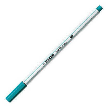 Pennarello Premium con punta a pennello - STABILO Pen 68 brush - Blu Turchese (25576057)