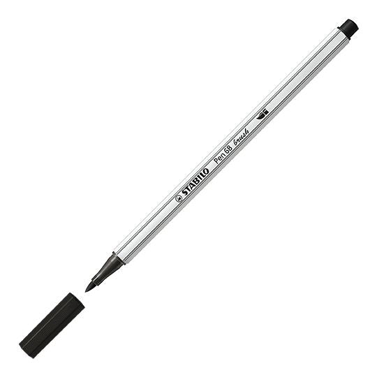 Pennarello Premium con punta a pennello - STABILO Pen 68 brush - Astuccio da 12 - con 12 colori assortiti (25575750)