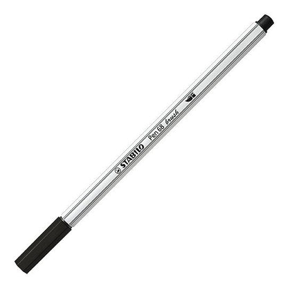 Pennarello Premium con punta a pennello - STABILO Pen 68 brush - Scatola in metallo da 15 - con 15 colori assortiti (25576560)