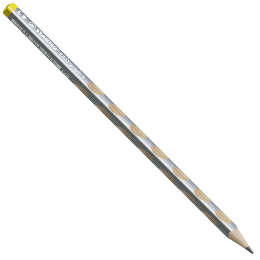 Matita Ergonomica triangolare - STABILO EASYgraph S Metallic per Mancini in Argento - Confezione da 6 - Gradazione HB
 (25545072)