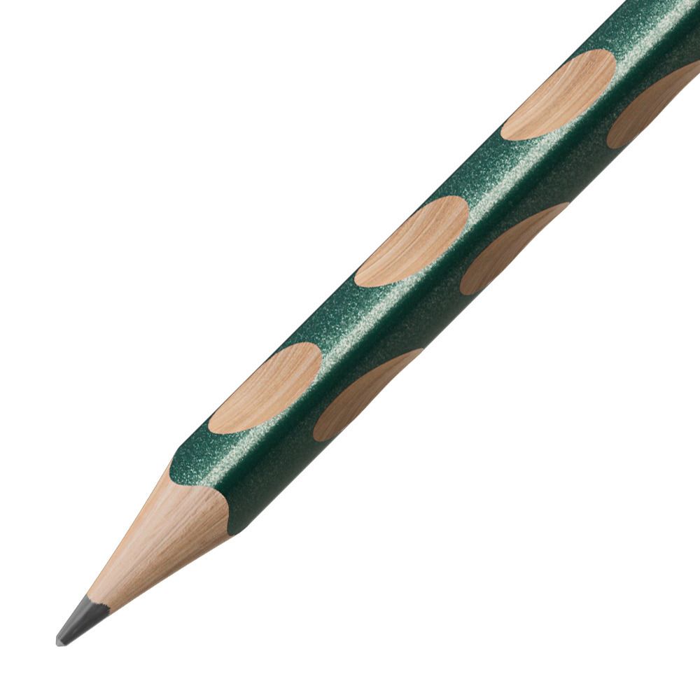 Matita Ergonomica triangolare Sottile - STABILO EASYgraph S Metallic per Destrimani in Verde metallizzato - Gradazione HB (25545149)