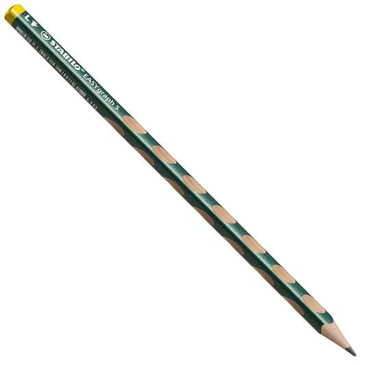 Matita Ergonomica triangolare Sottile - STABILO EASYgraph S Metallic per Mancini in Verde metallizzato - Gradazione HB (25545161)