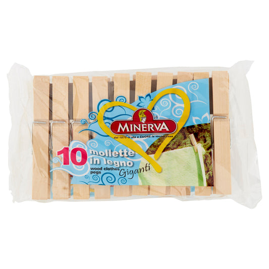Minerva 10 mollette in legno Giganti (25561991)