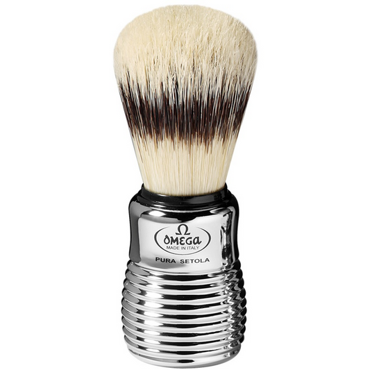 OMEGA - PENNELLO DA BARBA CROMATO IN PURA SETOLA (25565464)