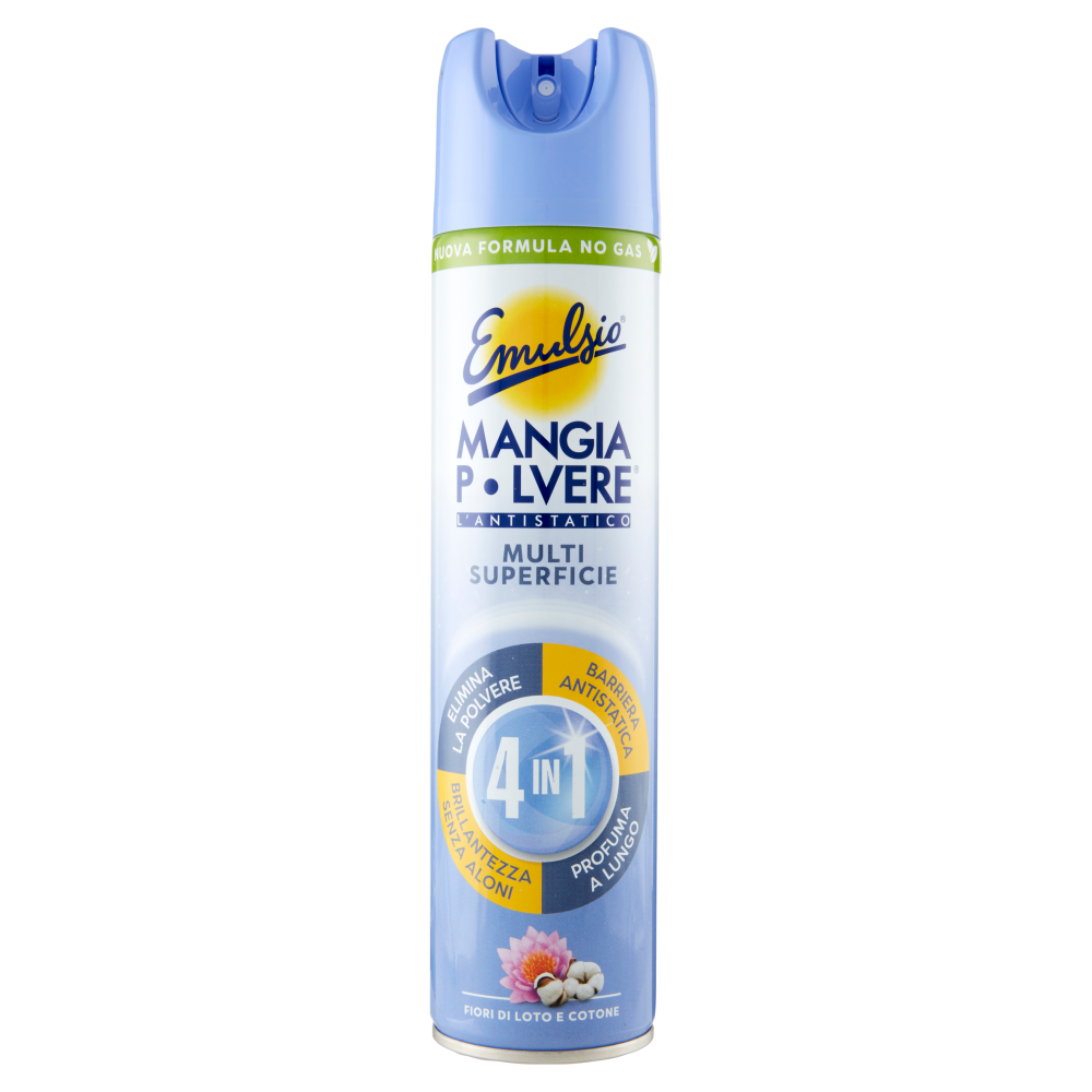 Emulsio - Emulsio Mangia Polvere: Antistatico 4 in 1, Fiori di Loto e Cotone - 300 ml (25526232)