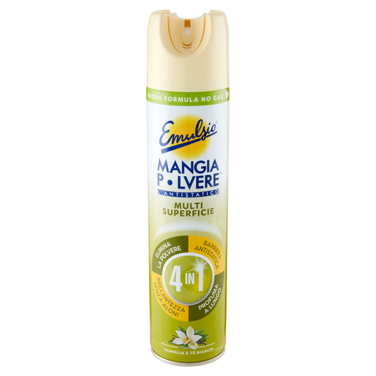 Emulsio - Emulsio Mangia Polvere l'Antistatico Multi Superficie 4 in 1 Vaniglia e Tè Bianco 300 ml (25526230)