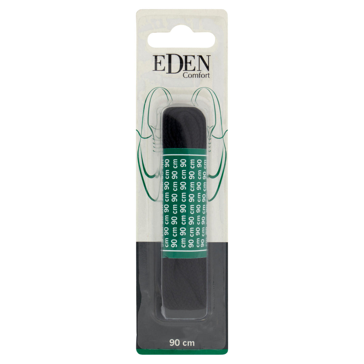 Eden Comfort Lacci piatti neri 90 cm 1 paio (25525862)