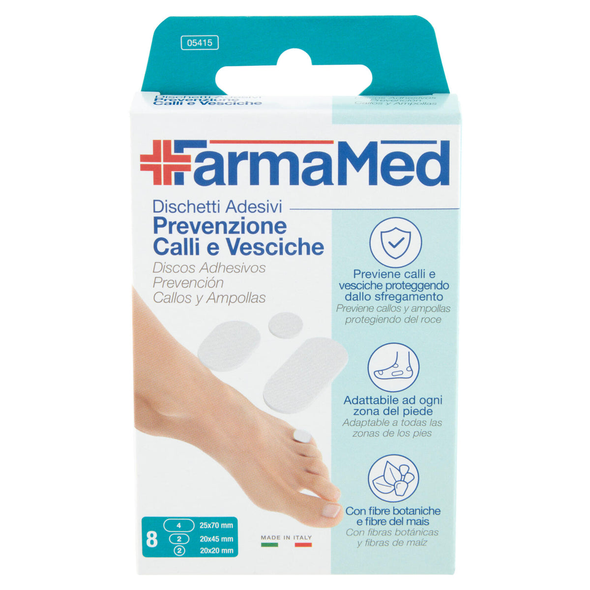 FarmaMed Dischetti Adesivi Prevenzione Calli e Vesciche 8 pz (25528564)