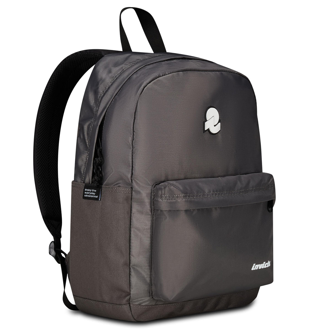 Invicta Zaino Scuola Carlson Plain, Grigio, Zaino Mono Scomparto Con Tasca Porta PC o Tablet e Tasca Porta Borraccia, Zaino Superiori, Università e Viaggio, Unisex (25615158)