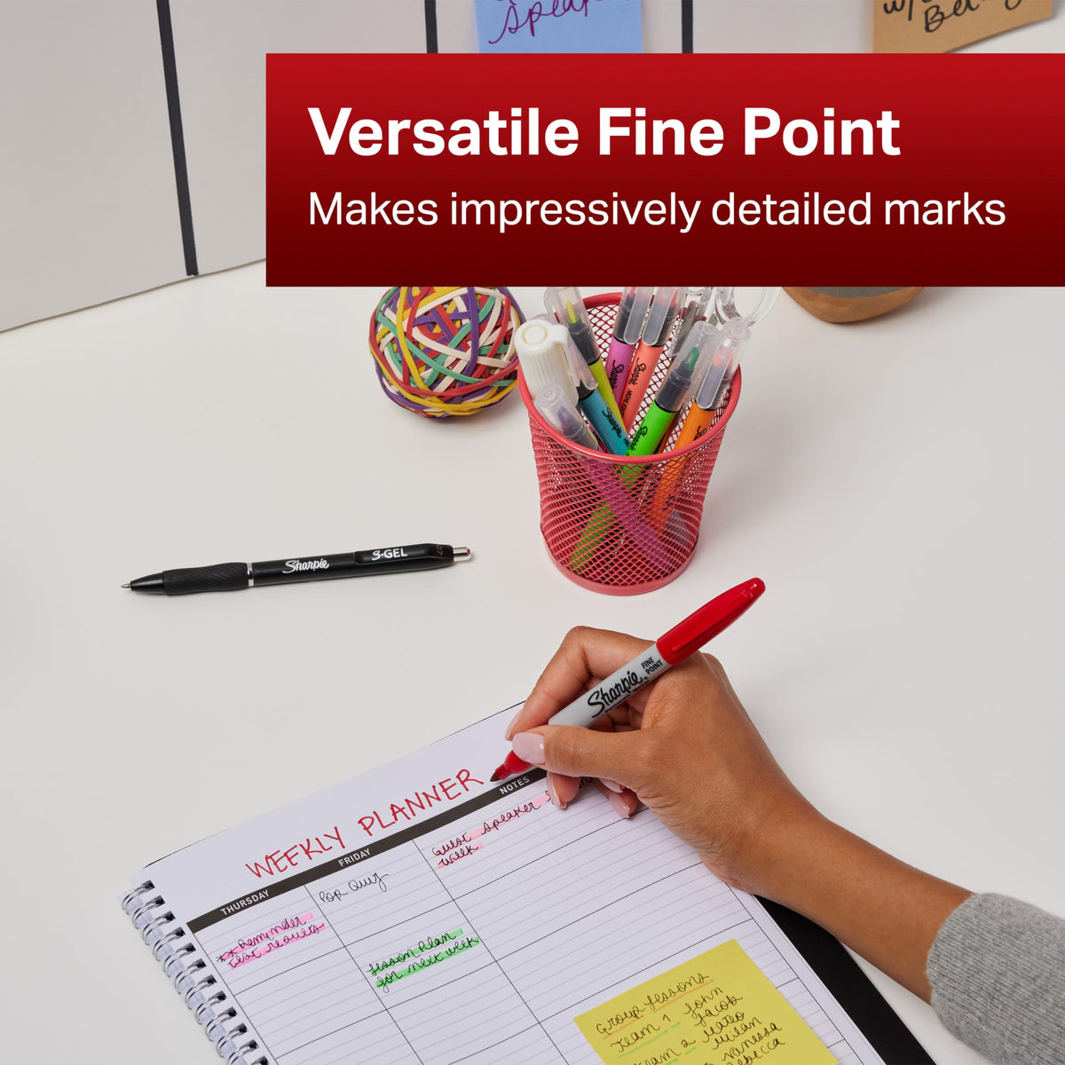 SHARPIE Pennarelli Indelebili, Punta Fine, Confezione da 4, Colori Classici Assortiti (25602894)