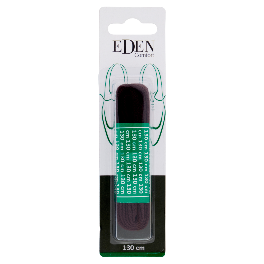 Eden Comfort Lacci piatti marroni 130 cm 1 Paio (25525859)